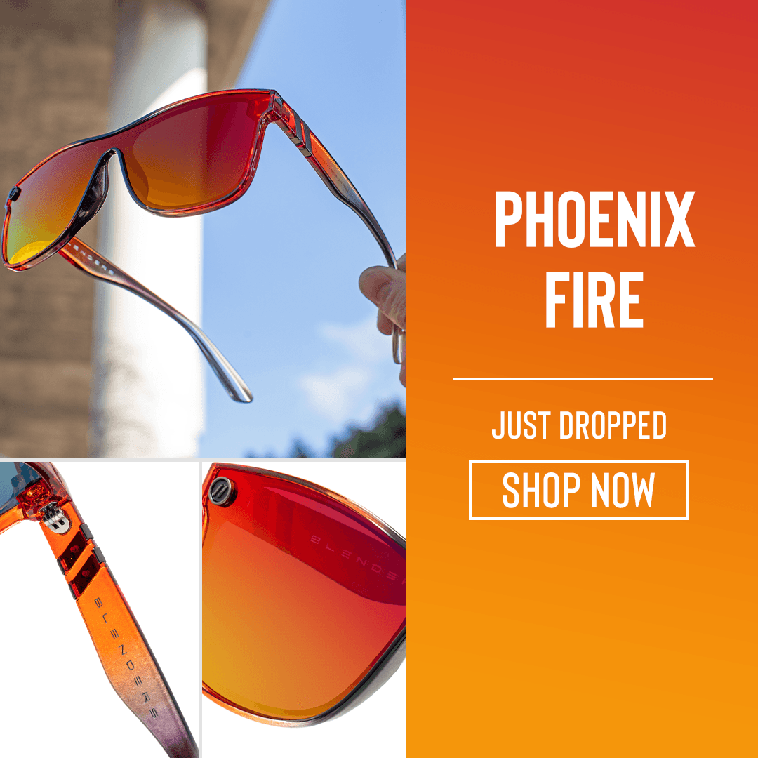 Phoenix Fire campaign creative: red-orange product hero